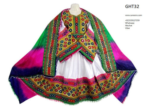 Afghan Bridle Embroidered Dress