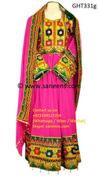 Traditional Afghan Clothes In Pink Color Persian Pashtun Bridal Dress