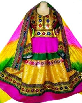 Afghan Traditional Bridal Embroidered Dress