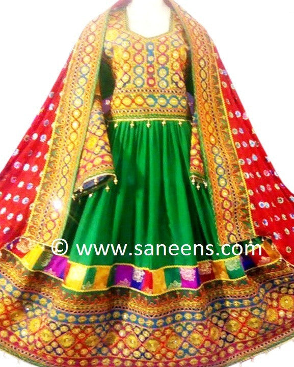 Traditional Kuchi Style Bridal Embroidered Dress
