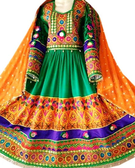 Muslimah Fashion Afghan Bridal Embroidered Dress