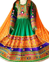 Muslimah Fashion Afghan Bridal Embroidered Dress