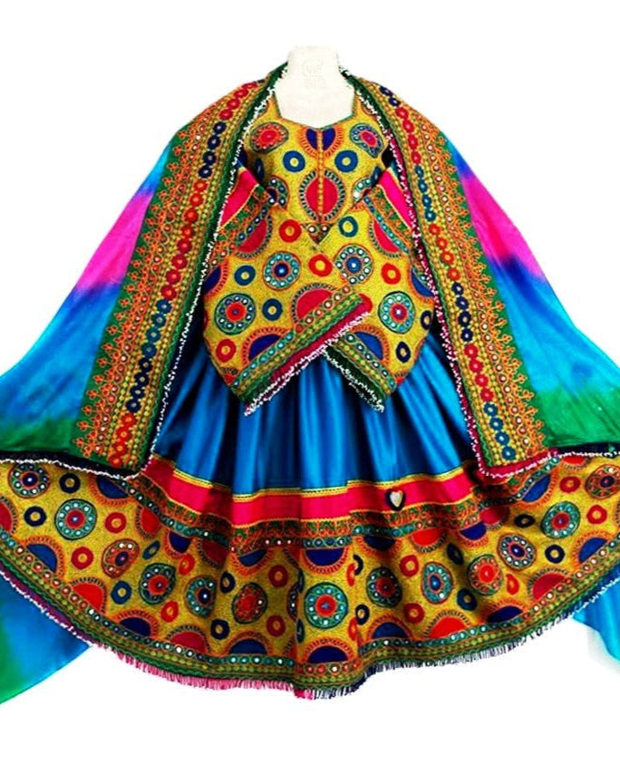Afghan Bridle Hand Embroidered Dress