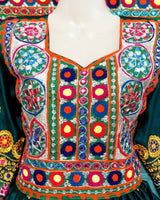 Afghan Bridal Dress With A Lot Of Mirrors Work