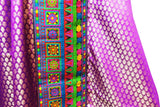 Afghani Dress In Purple Color With Handmade Embroidery Work