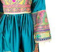 Muslim Wedding Dress In Teal Color Afghan Clothes