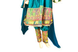 Muslim Wedding Dress In Teal Color Afghan Clothes