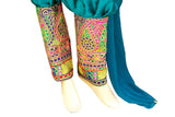Muslim Wedding Dress In Teal Color Afghan Clothes