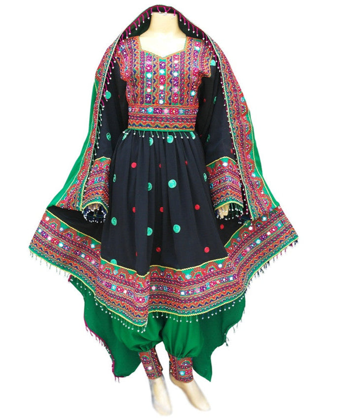Islamic Bridal Dress With Mirrors And Beads Work