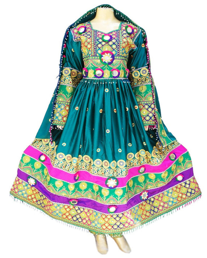 Afghan Bridal Dress With Beautiful Embroidery Work