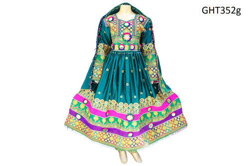 Afghan Bridal Dress With Beautiful Embroidery Work