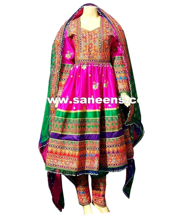 Hand Embroidered Afghan Traditional Bridal Dress