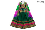 Afghan Mirror Work Green Gown Traditional Afghan Dress