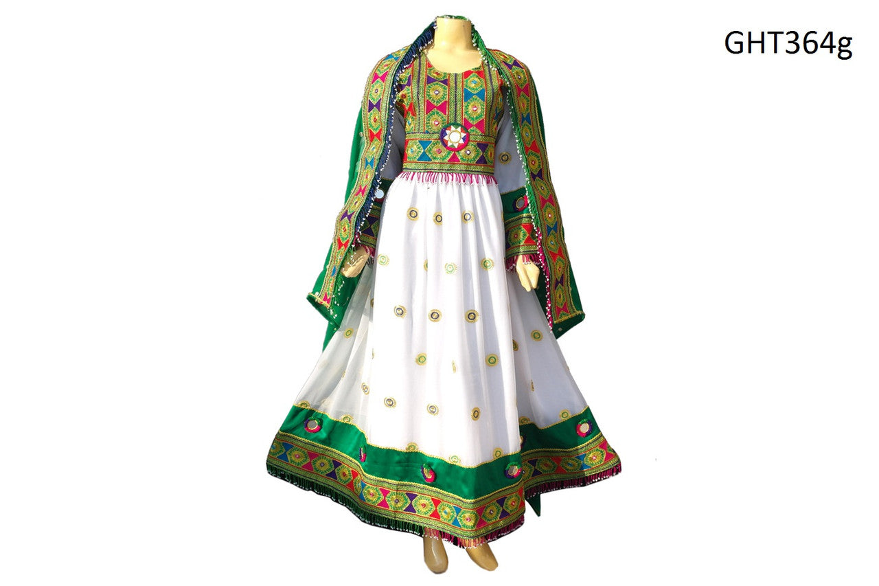 White Elegance Modern Afghan Muslim Wedding Dress