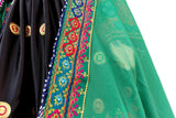 Afghani Suit In Black Color Afghan Fashion Clothes