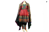 Afghan Traditional Dress In Red Color Muslim Wedding Dress