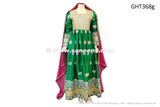 Afghan Wear In Green Color With Mirrors Work And Lace Afghan Clothing
