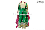 Afghan Wear In Green Color With Mirrors Work And Lace Afghan Clothing