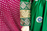 Afghan Wear In Green Color With Mirrors Work And Lace Afghan Clothing