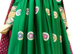 Afghan Wear In Green Color With Mirrors Work And Lace Afghan Clothing