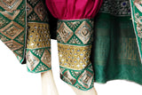 Afghan Wear In Green Color With Mirrors Work And Lace Afghan Clothing