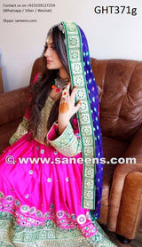 Muslim Bridal Dress In Pink Color Arabic Wedding Dress