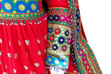 Muslim Bridal Dress In Red Color Afghan Traditional Clothes