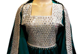 Islamic Bridal Wear In Teal Color Muslim Wedding Dresses