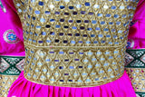 Muslim Wedding Gown Islamic Bridal Wear Pink Color With Lace Work