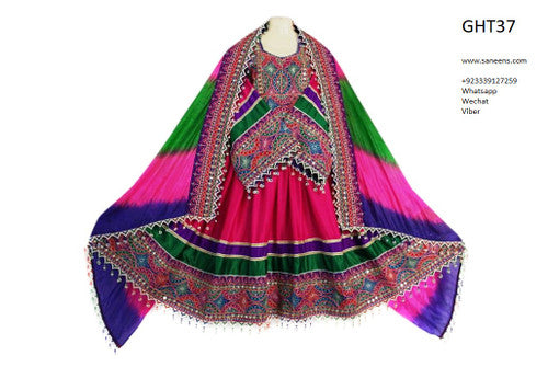 Afghani Bridle Hand Embroidered Dress