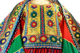 Afghani Dress In Red Color With Mirrors Work Islamic Wedding Dresses