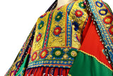 Afghani Dress In Red Color With Mirrors Work Islamic Wedding Dresses