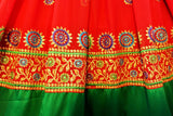 Afghani Dress In Red Color With Mirrors Work Islamic Wedding Dresses