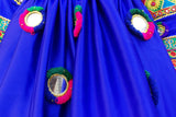 Afghan Gown In Blue Color
