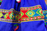 Afghan Gown In Blue Color
