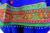 Afghan Gown In Blue Color