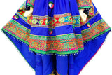Afghan Gown In Blue Color