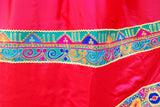 Islamic Clothing Afghani Dress In Red Color With Tiny Mirrors Work
