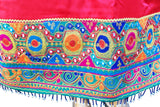 Islamic Clothing Afghani Dress In Red Color With Tiny Mirrors Work