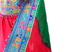 Islamic Clothing Afghani Dress In Red Color With Tiny Mirrors Work