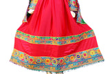 Islamic Clothing Afghani Dress In Red Color With Tiny Mirrors Work