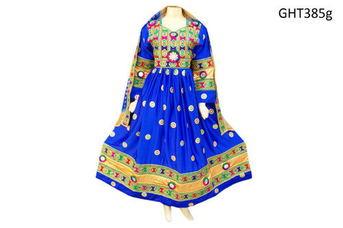 Afghani Dress In Blue Color