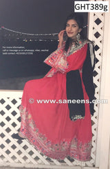 Pathani Dress In Red Color Afghan Clothes With Mirrors Work