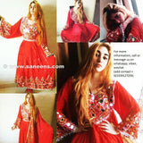 Afghani Dress In Red Color Muslimah Fashion Islamic Wedding Dresses