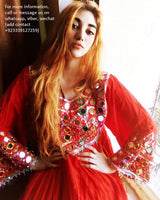 Afghani Dress In Red Color Muslimah Fashion Islamic Wedding Dresses