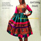 Afghani Wedding Event Teal Color Dress