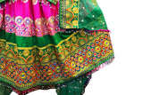 Afghan Wear Pashtun Bridal Dress In Pink And Green Color