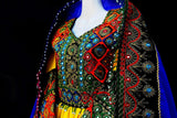 Traditional Afghan Pathan Girl Bridal Frock In Yellow Color