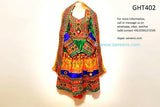 Pathani Dress In Green Color With Orange Jolay Fabric