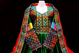 Persian Bridal Frock In Green Fabric Afghan Clothing Online